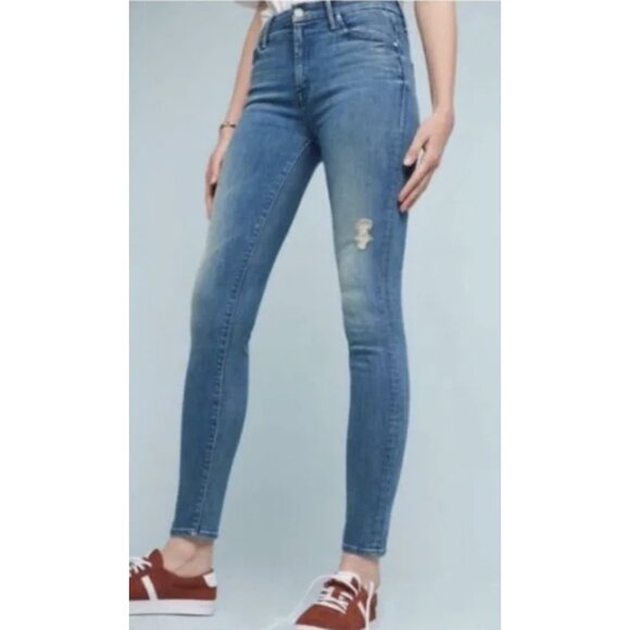 MOTHER High Waisted Looker Jeans in Doodling Damsel - Size US 27 - Picture 1 of 15